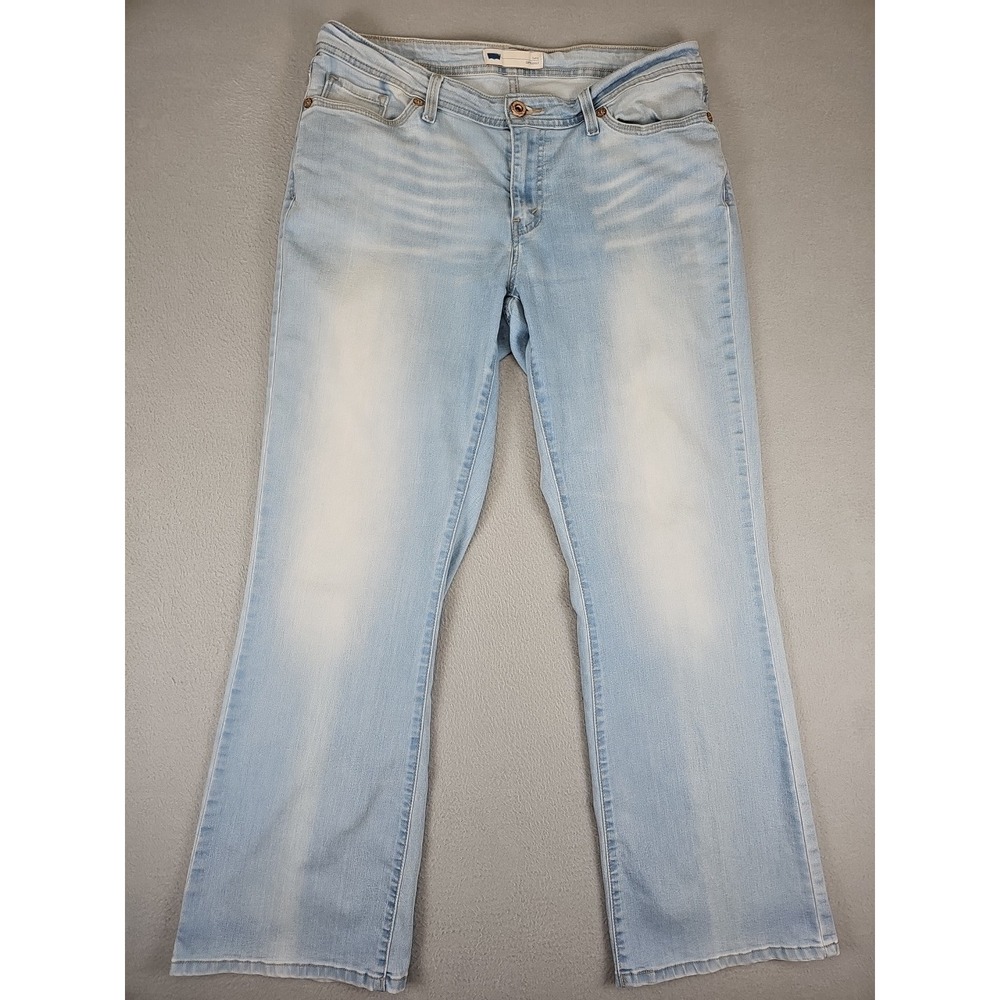 Levis 529 Curvy Bootcut Jeans Women's 35x31 Light Wash Blue Stretch Denim Faded